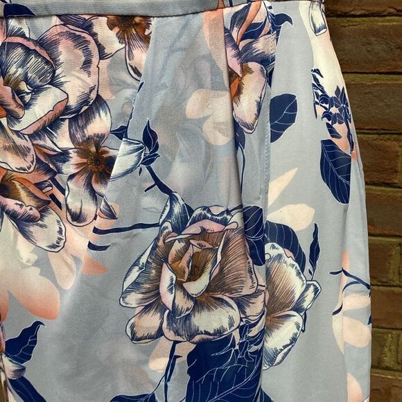 LeShop Blue Floral Halter Tulip Dress Size Large NWT - Picture 4 of 8